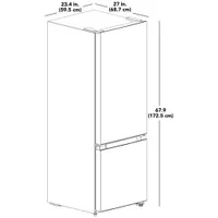 Insignia 24" 11.5 Cu. Ft. Bottom Freezer Refrigerator (NS-RBM11SS2-C) - Stainless steel