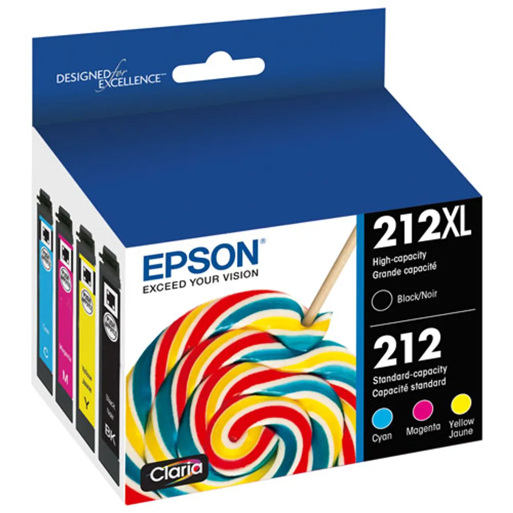 Epson Black/Colour Ink (T212XL-BCS) - 4 Pack