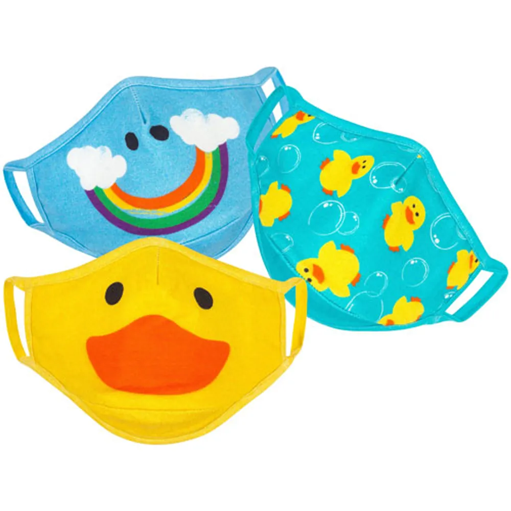 ZOOCCHINI Reusable Cotton Kids Face Mask - 3 Pack - Duck