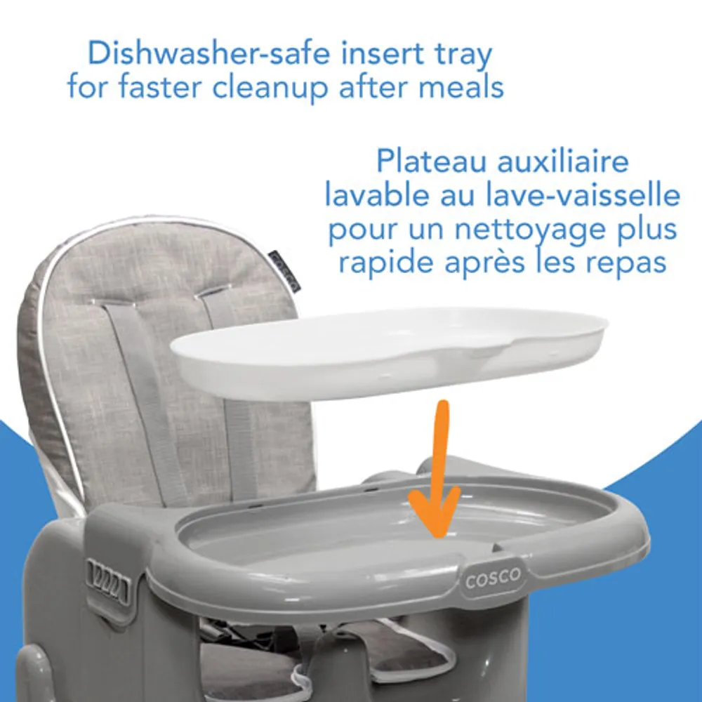 Cosco 4-in-1 Sit Smart High Chair with Tray - Linen Slate/Beige