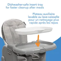 Cosco 4-in-1 Sit Smart High Chair with Tray - Linen Slate/Beige