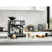 Breville Oracle Touch Automatic Espresso Machine with Frother & Coffee Grinder -Black Stainless Steel