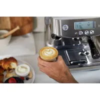 Breville Barista Pro Espresso Machine with Frother & Coffee Grinder - Black Stainless Steel