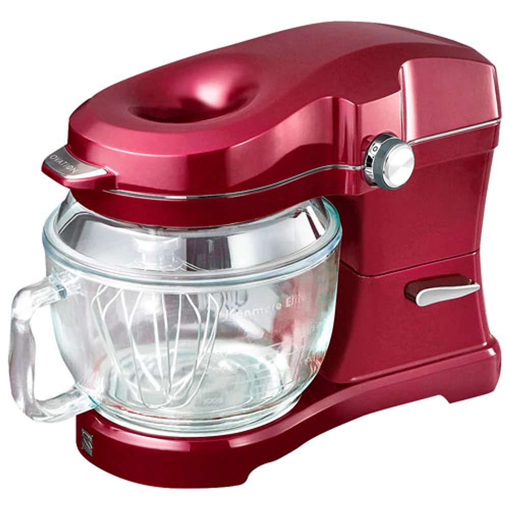 Batteur sur socle à tête inclinable Elite Ovation de Kenmore - 5 pte - 500 W - Rouge
