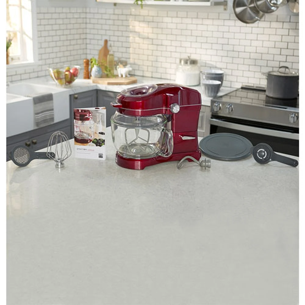 Batteur sur socle à tête inclinable Elite Ovation de Kenmore - 5 pte - 500 W - Rouge