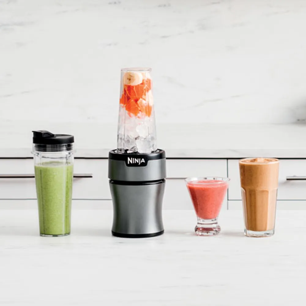 Ninja Nutri-Blender 0.59L 700-Watt Personal Blender with To-Go Cups - Silver