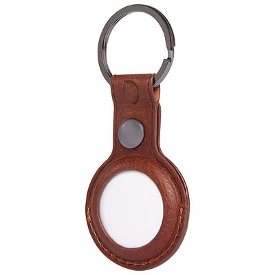 Decoded Leather Keychain for AirTag - Brown