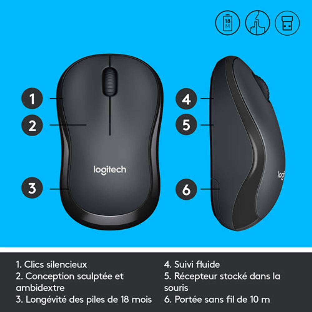 Logitech M220 Silent 1000 DPI Wireless Optical Mouse