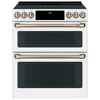 Cuisinière induction encastr. à deux fours 30 po Café (CCHS950P4MW2) - Blanc mat - BO - Parfait état