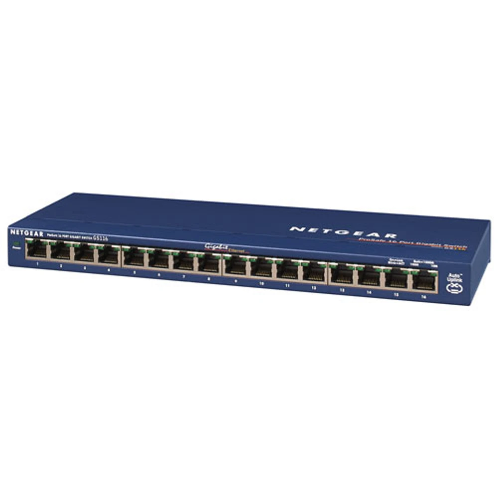 Commutateur réseau Gigabit à 16 ports ProSafe de NETGEAR (GS116NA)