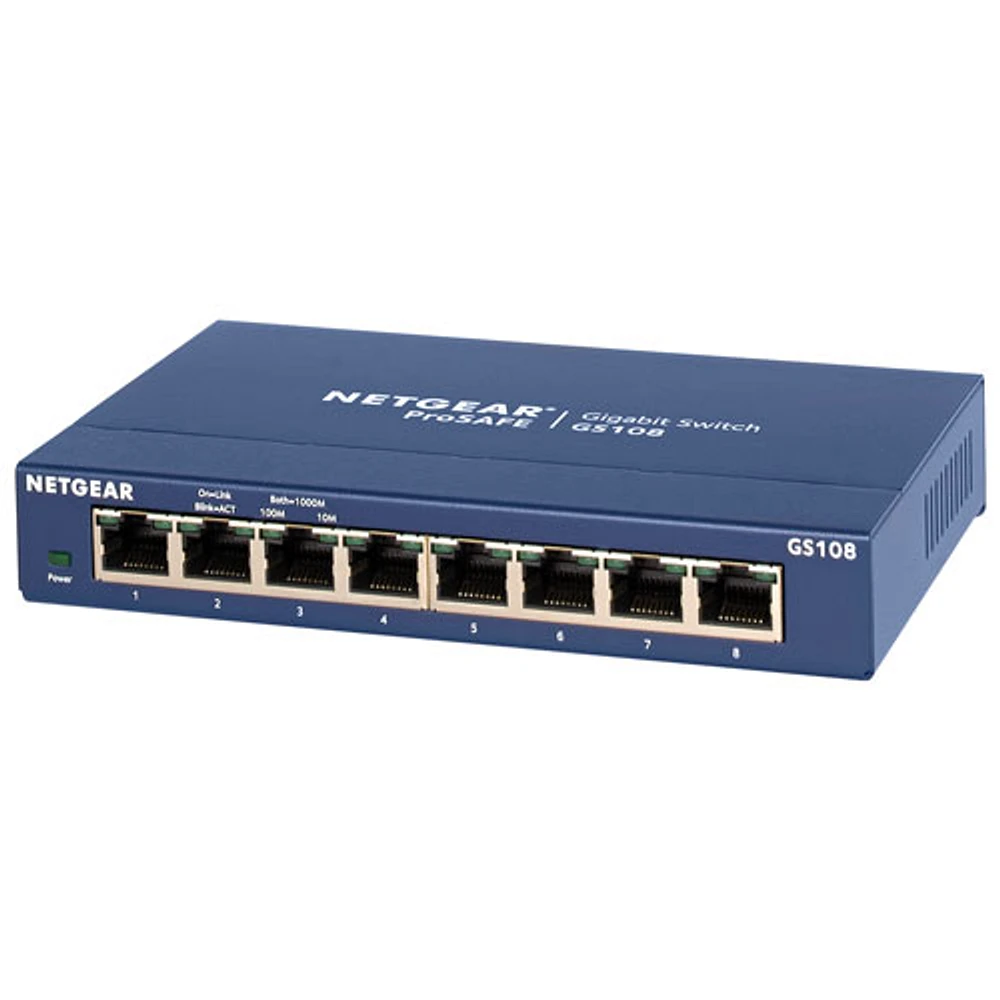 Commutateur réseau Gigabit à 8 ports de NETGEAR (GS108)