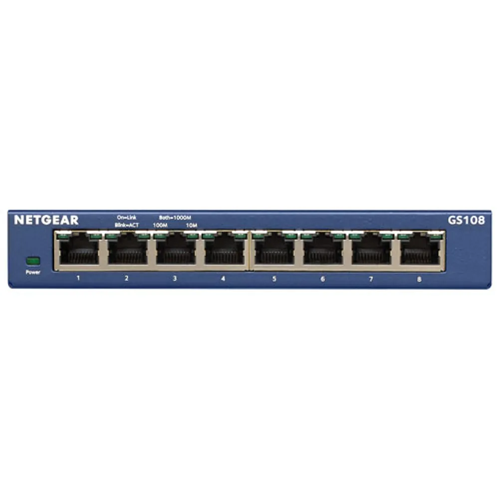 NETGEAR 8-Port Gigabit Network Switch (GS108)