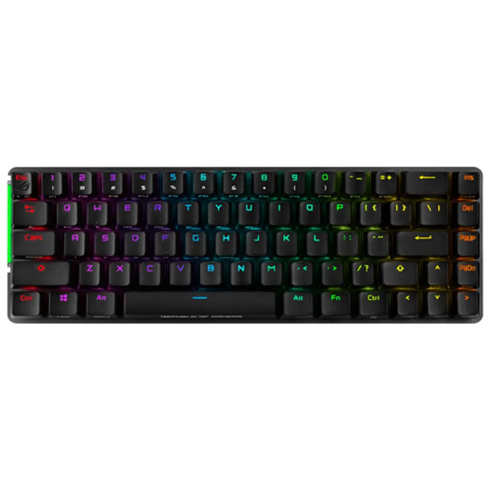 Clavier de jeu mécanique rétroéclairé sans fil à touches NX rouges ROG MX Falchion d'ASUS - Anglais