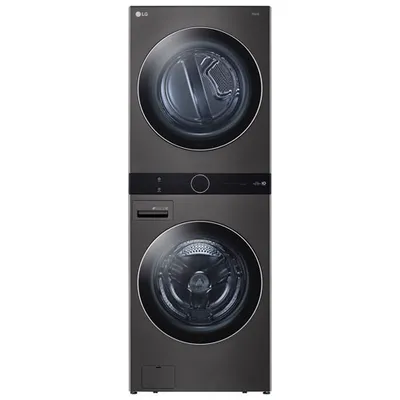 LG WashTower HE Steam Washer & Dryer Laundry Centre (WKEX200HBA) - Black - Open Box - Scratch & Dent