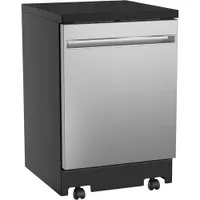 GE 24" 54dB Portable Dishwasher with Stainless Steel Tub (GPT225SSLSS) - Stainless Steel