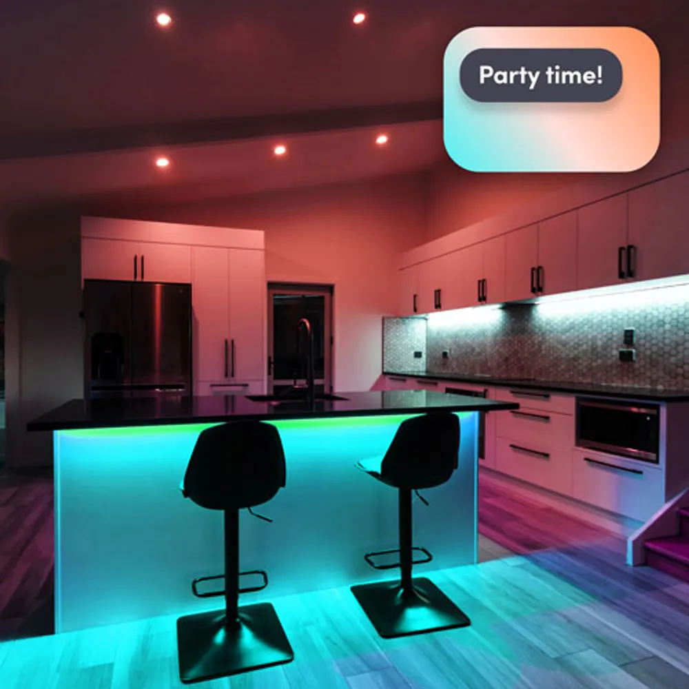 Philips Hue White and Color Ambiance Light Strip Plus 6.5ft Base Kit with  Bluetooth, White 