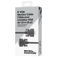 Best Buy Essentials 1.8m (6 ft.) VGA Monitor Cable (BE-PCVGVG6-C)