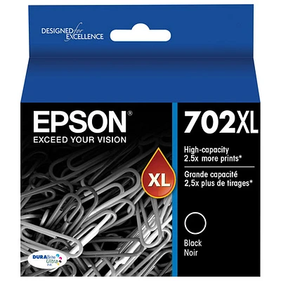 Cartouche d'encre noire DURABrite Ultra 702XL d'Epson (T702XL120-S)