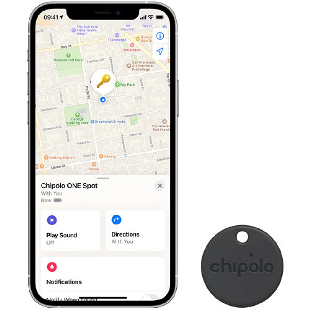 Chipolo ONE Spot Bluetooth Item Tracker - Black