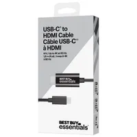 Best Buy Essentials 1.8m (6 ft.) USB-C to 4K UHD HDMI Cable (BE-PC3CHD6-C)