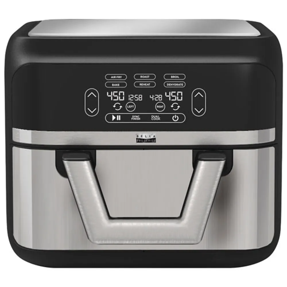 Bella Pro Flex Dual Zone Touchscreen Air Fryer - 8.5L (9QT) - Stainless Steel - Only at Best Buy