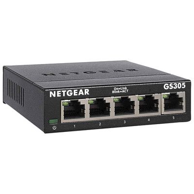NETGEAR 5-Port Gigabit Ethernet Unmanaged Switch (GS305-300PAS)