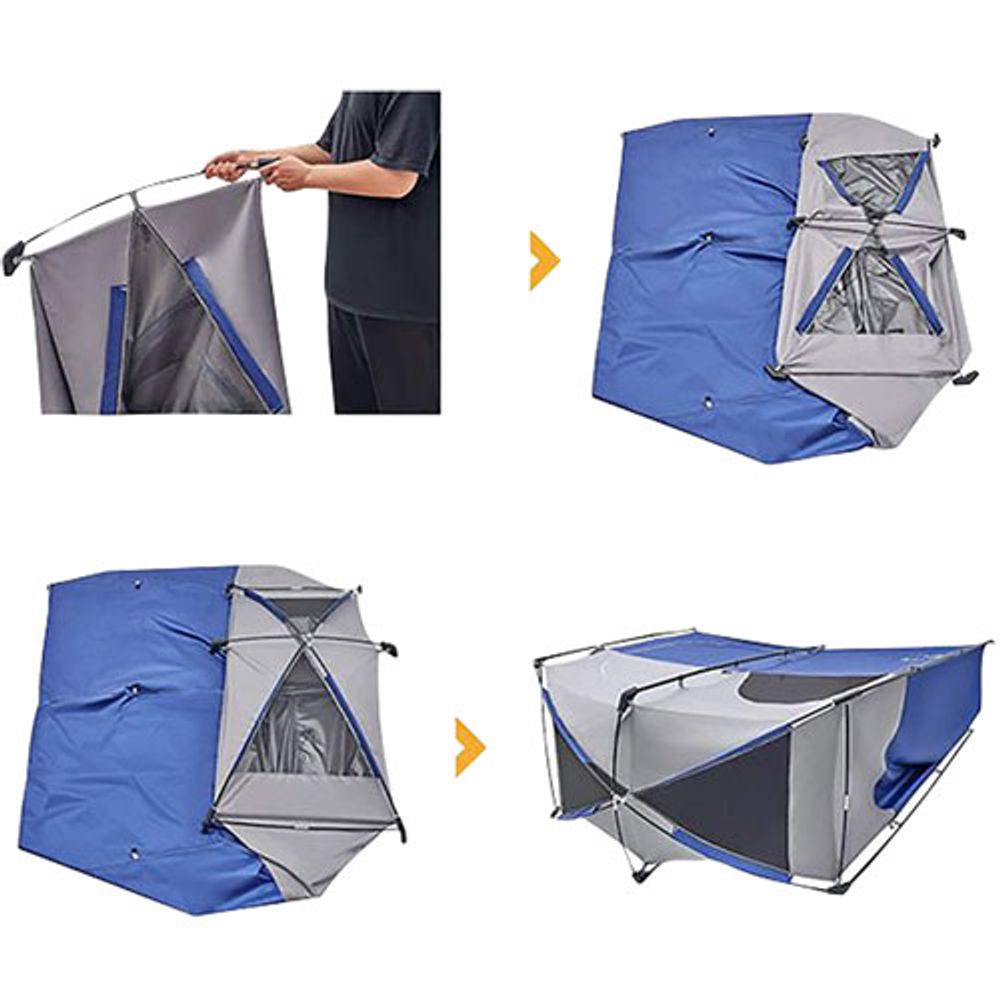 KingCamp 2-Room Privacy Shower Tent - Blue/Grey