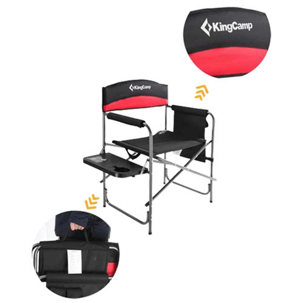 KingCamp Polyester Folding Outdoor Director Chair with Side Table (KC1904