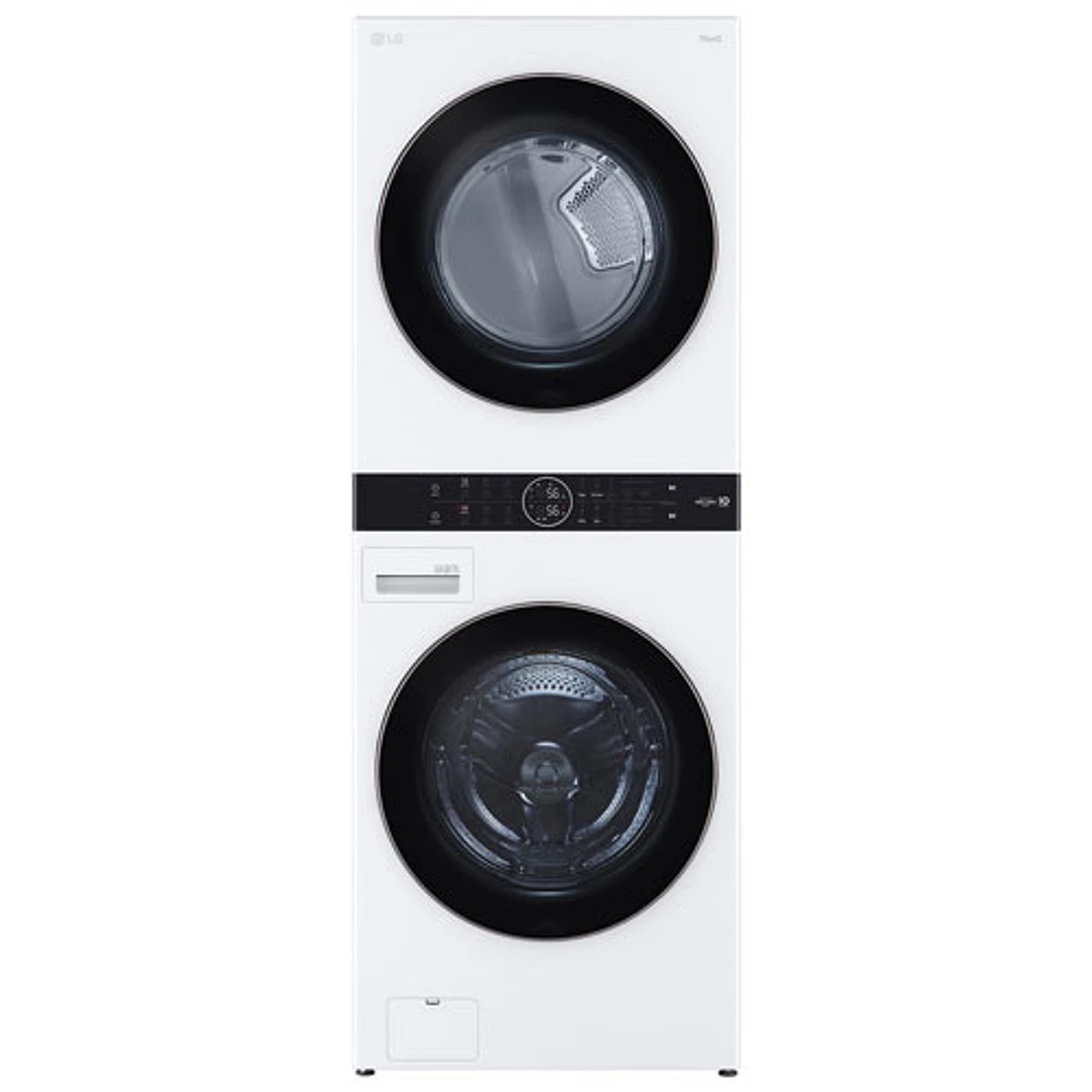 LG WashTower 5.2 Cu. Ft. Electric Washer & 7.4 Cu. Ft. Dryer Laundry Centre (WKE100HWA) - White