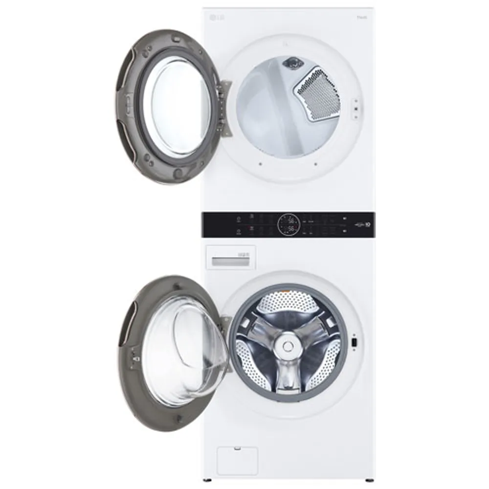 LG WashTower 5.2 Cu. Ft. Electric Washer & 7.4 Cu. Ft. Dryer Laundry Centre (WKE100HWA) - White