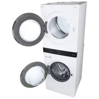 LG WashTower 5.2 Cu. Ft. Electric Washer & 7.4 Cu. Ft. Dryer Laundry Centre (WKE100HWA) - White