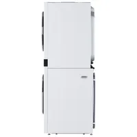 LG WashTower 5.2 Cu. Ft. Electric Washer & 7.4 Cu. Ft. Dryer Laundry Centre (WKE100HWA) - White