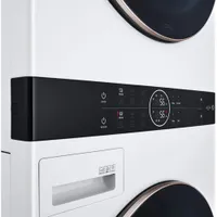 LG WashTower 5.2 Cu. Ft. Electric Washer & 7.4 Cu. Ft. Dryer Laundry Centre (WKE100HWA) - White