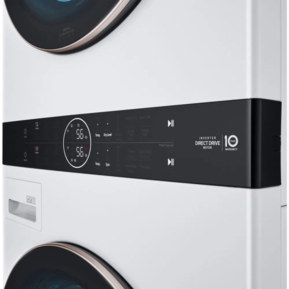 LG WashTower 5.2 Cu. Ft. Electric Washer & 7.4 Cu. Ft. Dryer Laundry Centre (WKE100HWA) - White