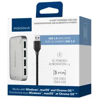 Insignia 4-Port USB 3.0 Hub with Power Supply (NS-PH3A4AP-C) - Only at Best Buy