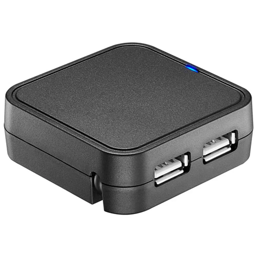 Concentrateur de voyage USB 2.0 à 4 ports de Best Buy Essentials (BE-PH2A4AT-C) - Seulement à Best Buy