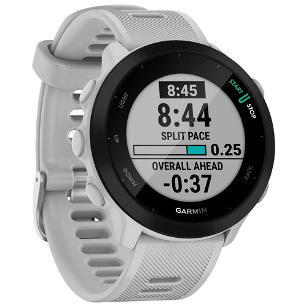 Garmin Forerunner 55 Bluetooth Running Smartwatch - White