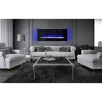 Paramount 50" Electric Wall-Mounted Fireplace - 5000 BTU - Black