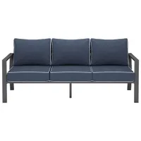 Portofino Powder Coated Aluminum Outdoor Sofa - Stone Blue