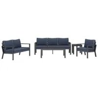 Portofino Powder Coated Aluminum Outdoor Sofa - Stone Blue