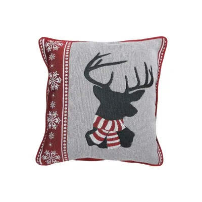 Tapestry Cushion (Reindeer Head) (18 X 18) - Set of 2