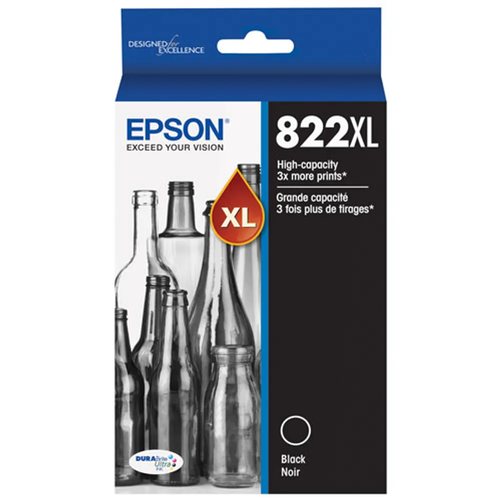 Epson DURABrite Ultra T822 XL Black Ink (T822XL120-S)