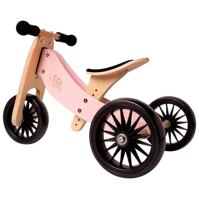 Kinderfeets Tiny Tot Plus 2-in-1 Kids Balance Trike/Bike - Rose