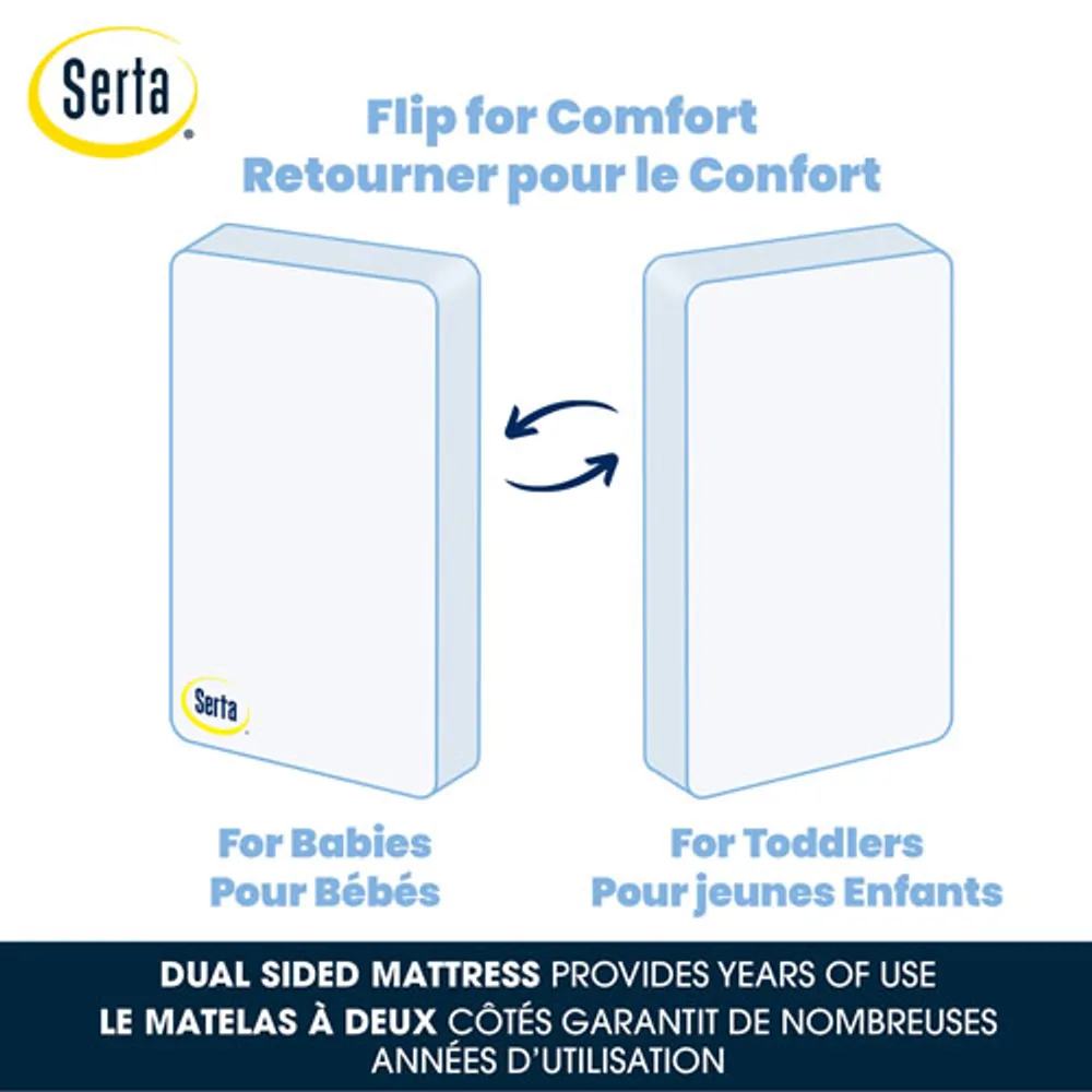 Delta Children Serta Perfect Rest Crib & Toddler Mattress