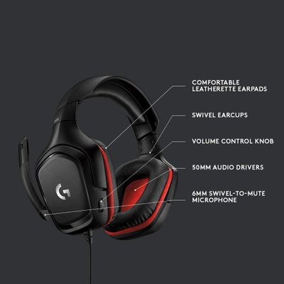 logitech g series gaming headset black g332