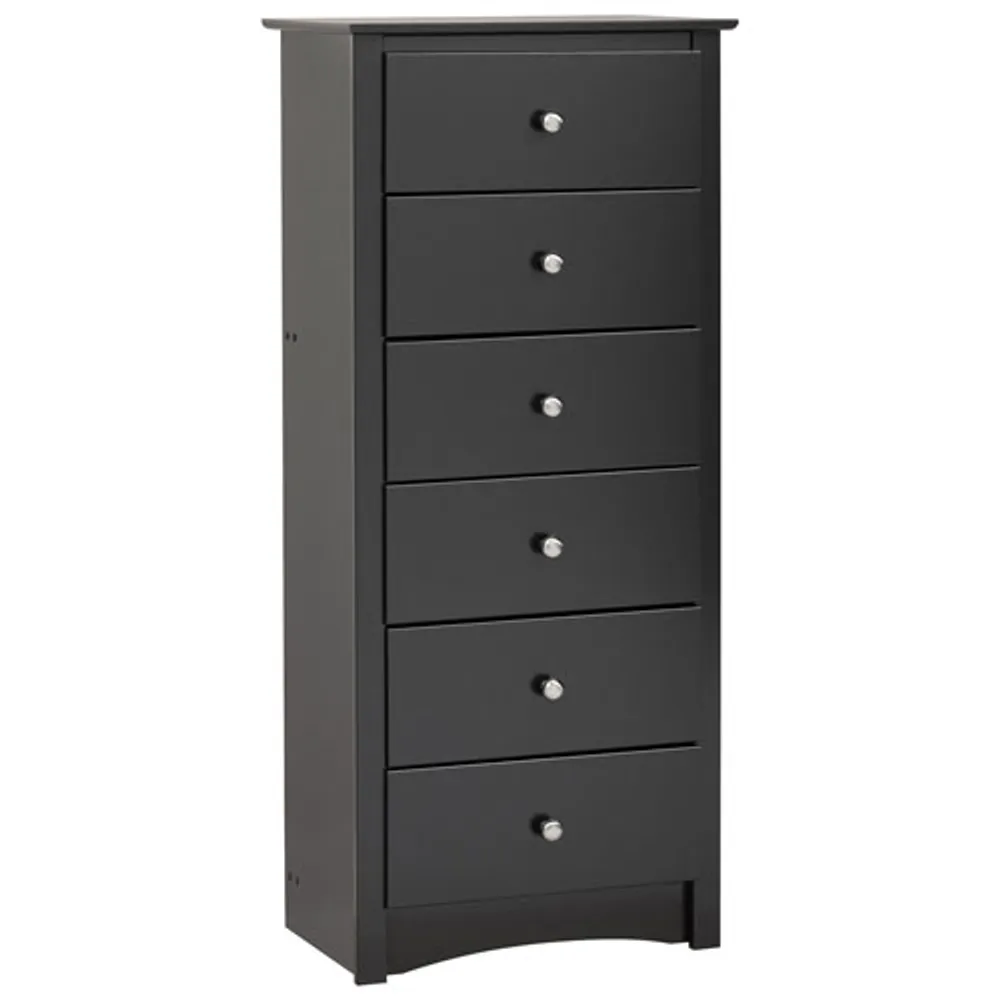 Prepac Sonoma Transitional 6-Drawer Chest Of Drawers - Black