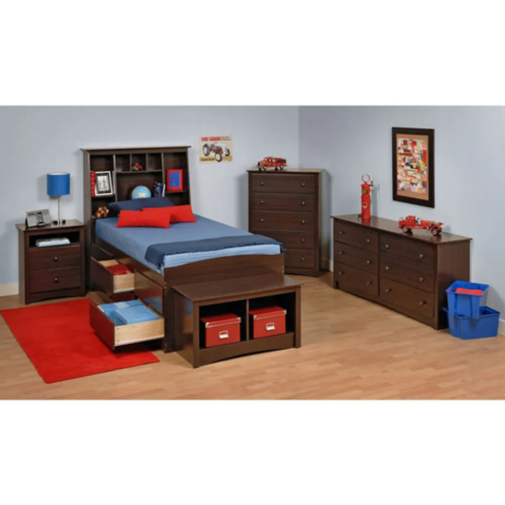 Prepac Fremont Transitional 6-Drawer Dresser - Espresso