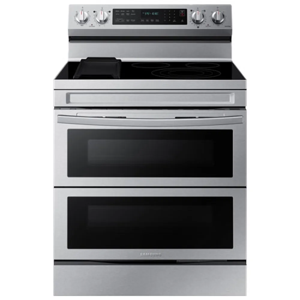 Cuisinière électrique autonome 5 éléments/four double 6,3 pi³ 30 po de Samsung (NE63A6751SS/AC)-Inox