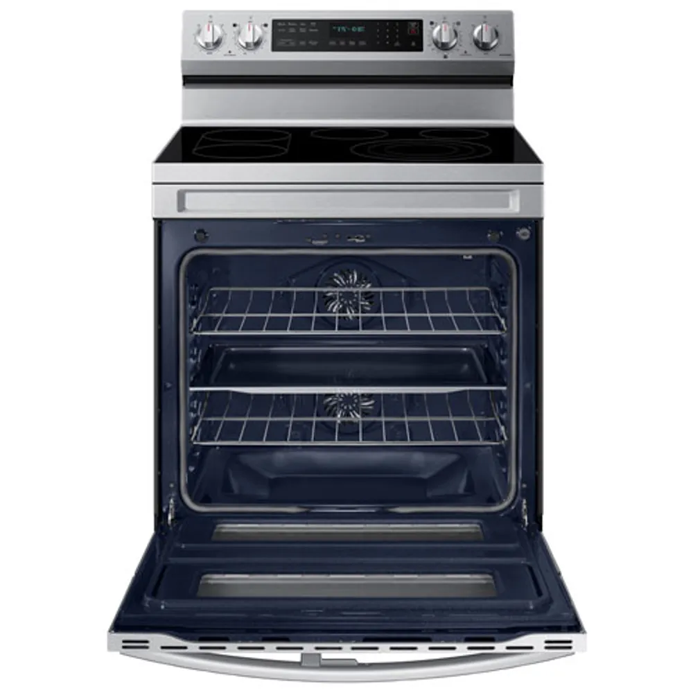 Cuisinière électrique autonome 5 éléments/four double 6,3 pi³ 30 po de Samsung (NE63A6751SS/AC)-Inox