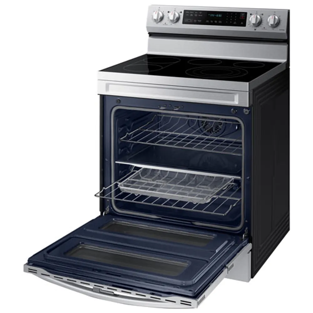 Cuisinière électrique autonome 5 éléments/four double 6,3 pi³ 30 po de Samsung (NE63A6751SS/AC)-Inox